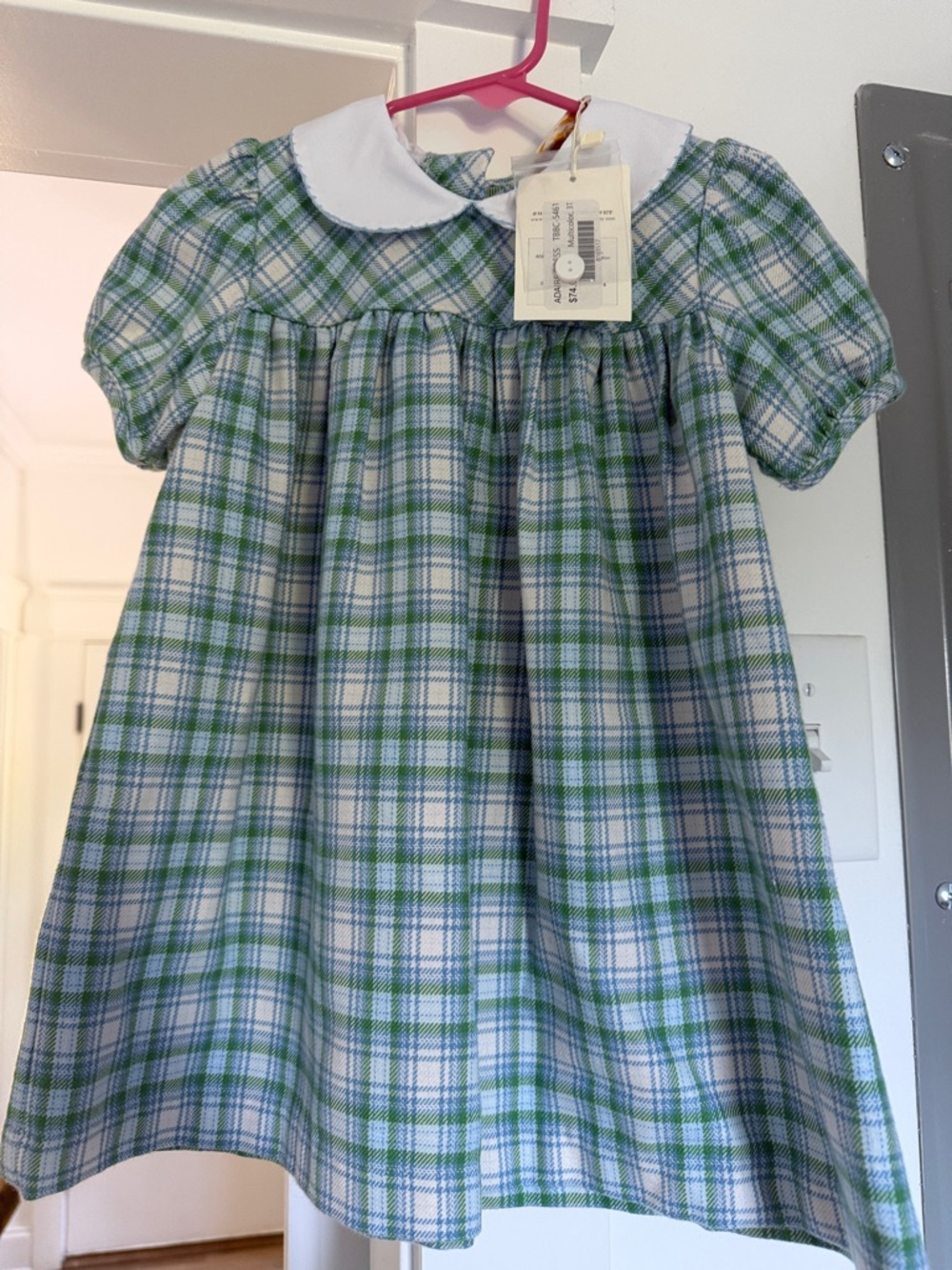 TBBC adaire Green and Blue Plaid dress NEW the Beaufort Bonnet company